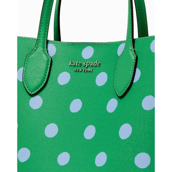 New Kate Spade Bleecker Sunshine Dots Crossbody Tote Size Small Candy Grass - Picture 3 of 6